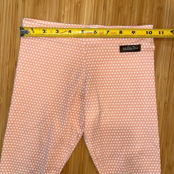 Matilda Jane Scrappy Leggings Girls Sz 6 Pants Ruffled Hem Boutique Polka Dot - Picture 4 of 6